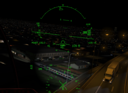 X-Plane Helicopter Head Up Display